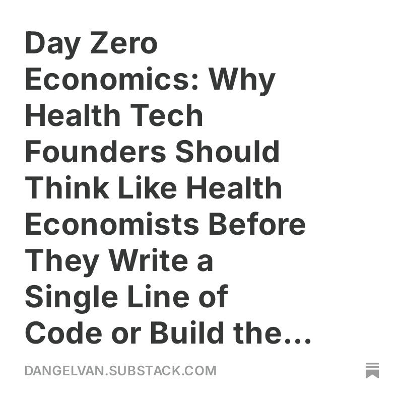 This is a picture of a Substack contribution written by the health economist, Dr. Dan J. Gelvan. The name of the contribution is: Day Zero Economics